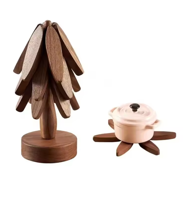Wooden Tree Trivet Set