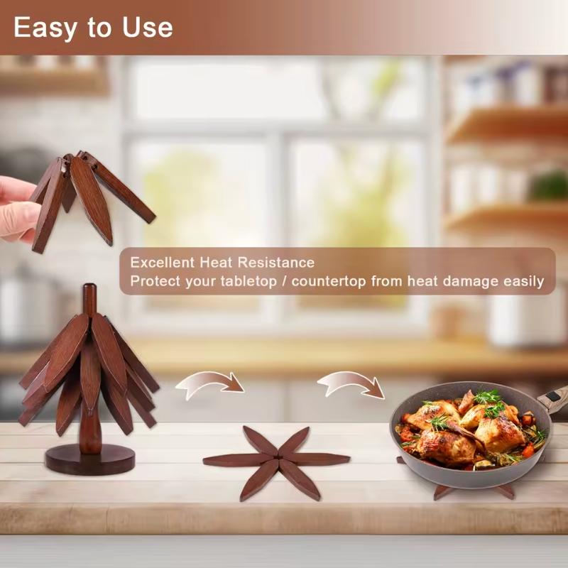 Wooden Tree Trivet Set