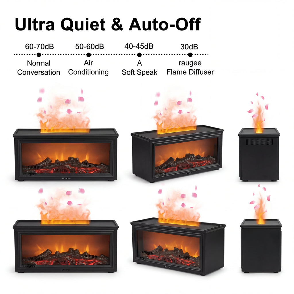 Aroma Air Humidifier Flame Fireplace