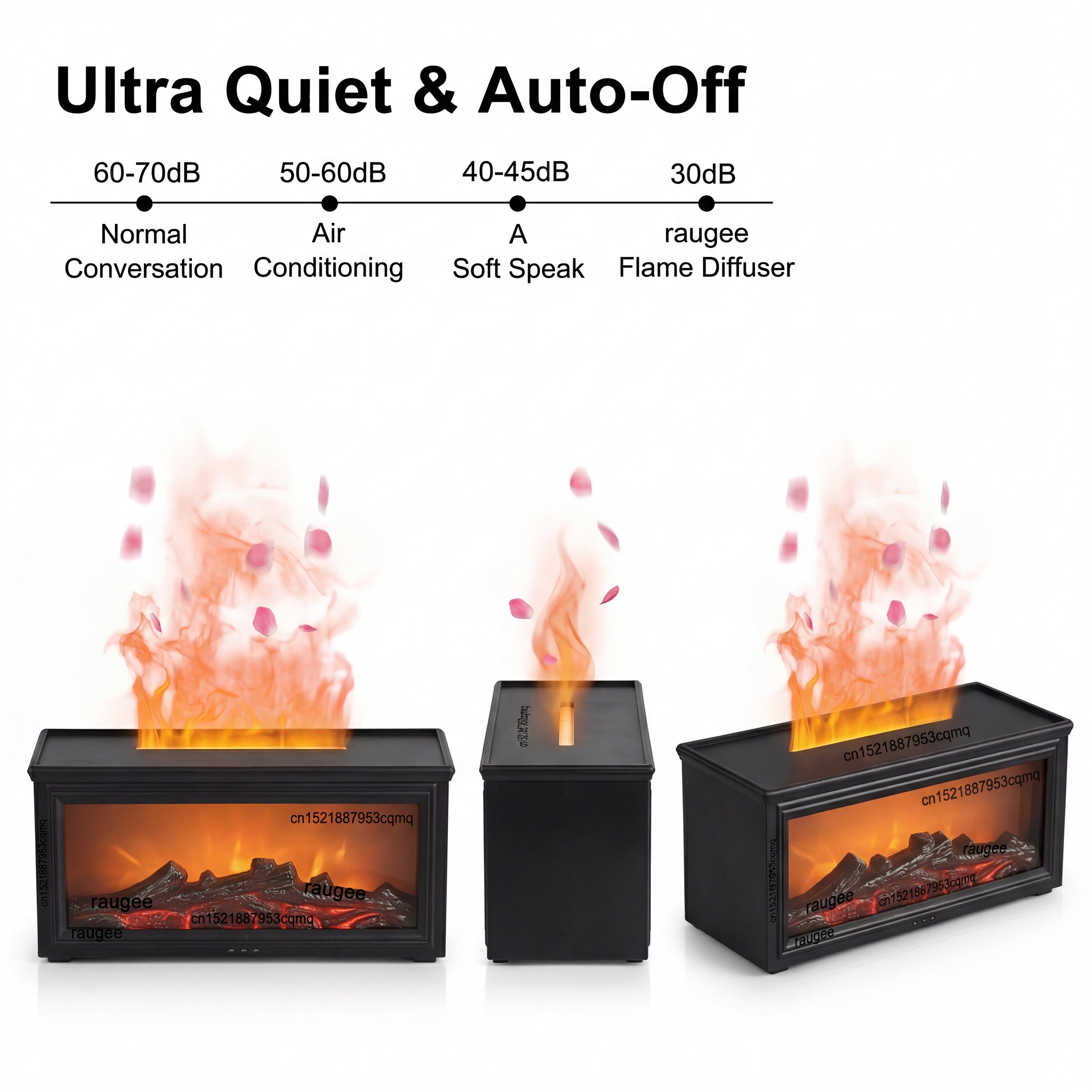 Aroma Air Humidifier Flame Fireplace