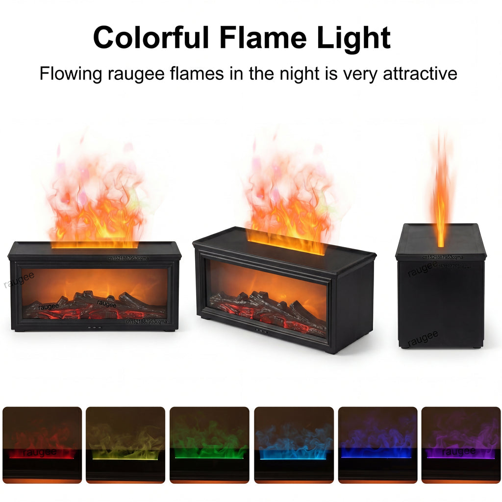 Aroma Air Humidifier Flame Fireplace