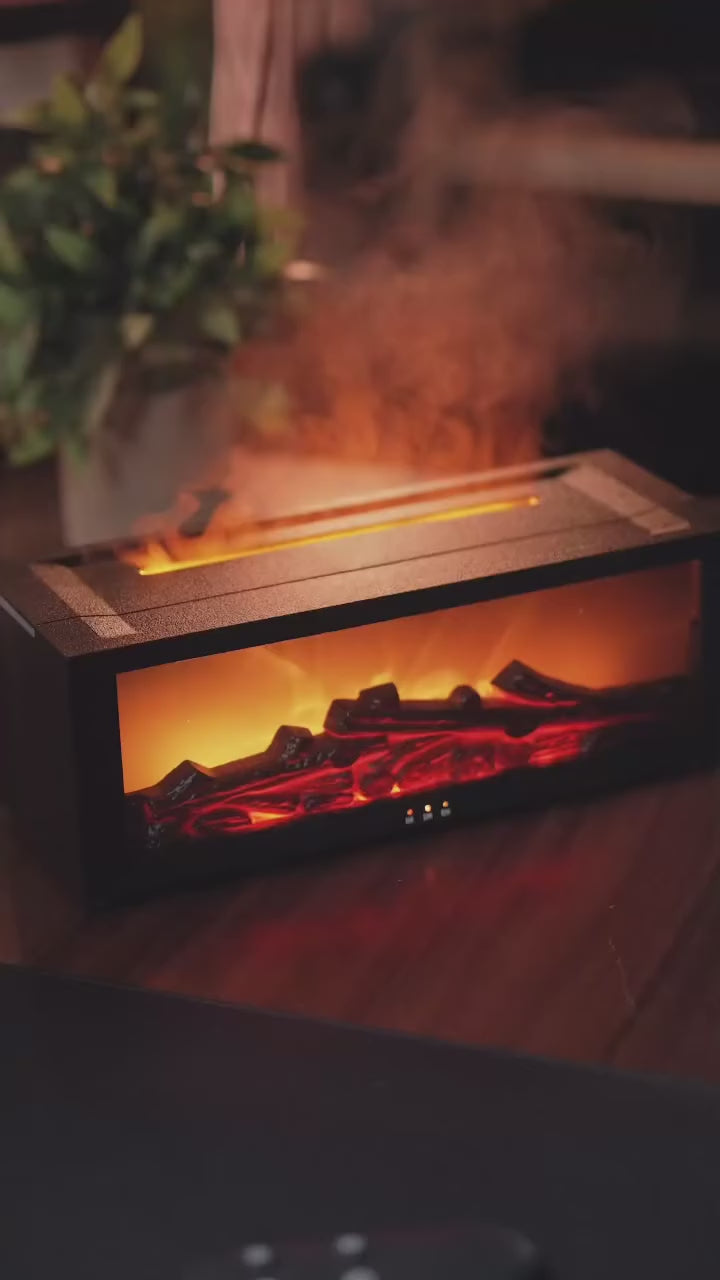 Aroma Air Humidifier Flame Fireplace