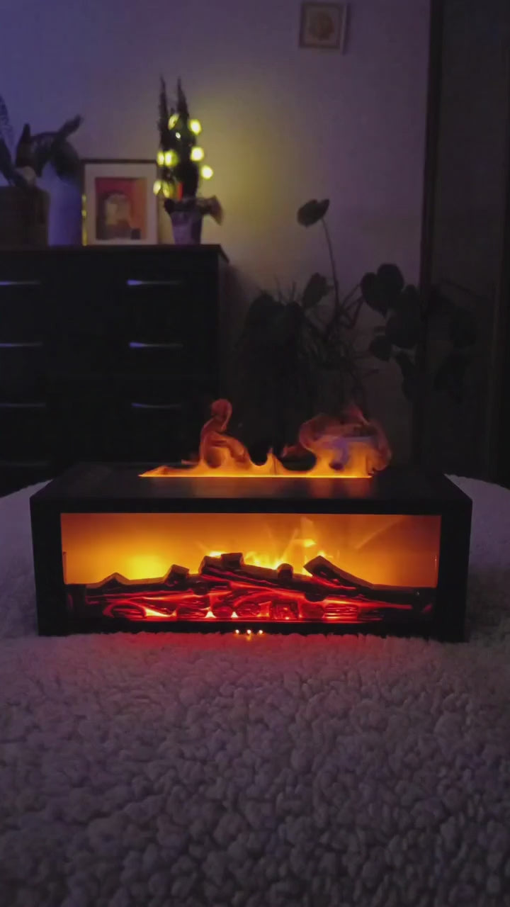 Aroma Air Humidifier Flame Fireplace
